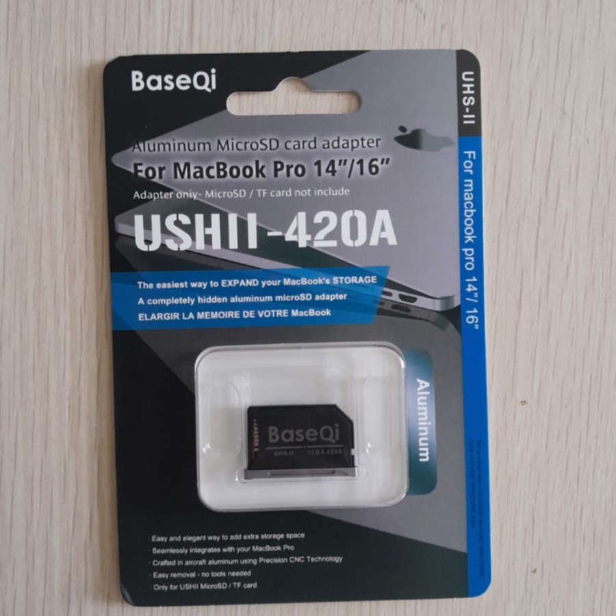 Baseqi 420a Aluminum Microsd Adapter For M1m2m3 Macbook Pro 14 And 16 Shopee Philippines 1473