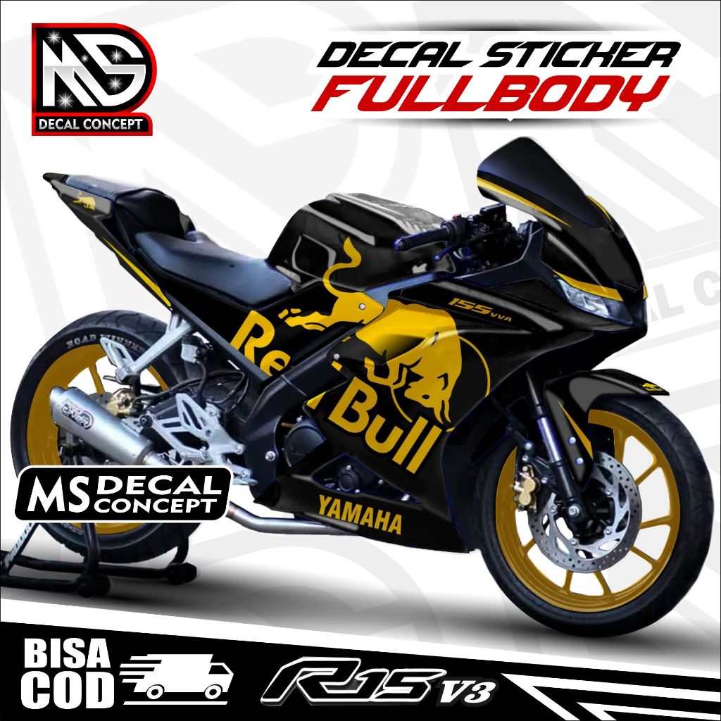 Decal R15 V3 Full Body Sticker R15 V3 Full Body Decal R15 V3 RedBull ...