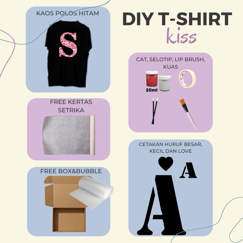 (freebox & Ironing Paper)DIY T-SHIRT KISS | Diy SHIRT KISS | Diy KISS T ...