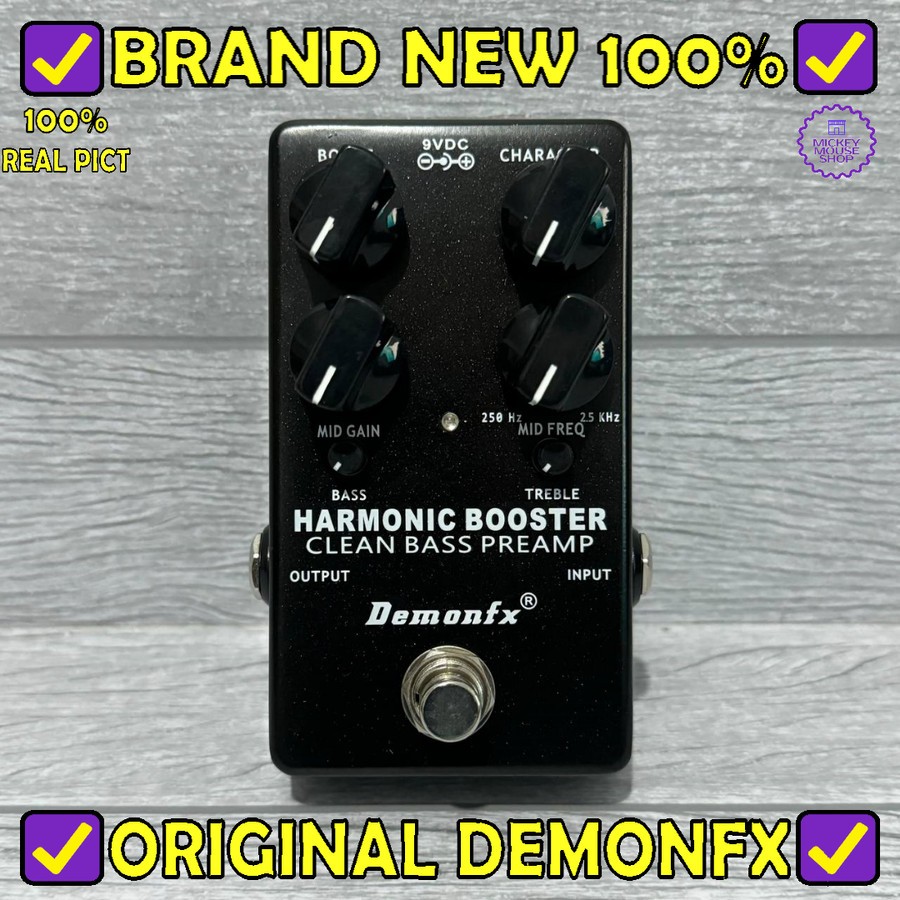 Bass DemonFX Harmonic Booster Effect Clean Bass Preamp Pedal Effect ...