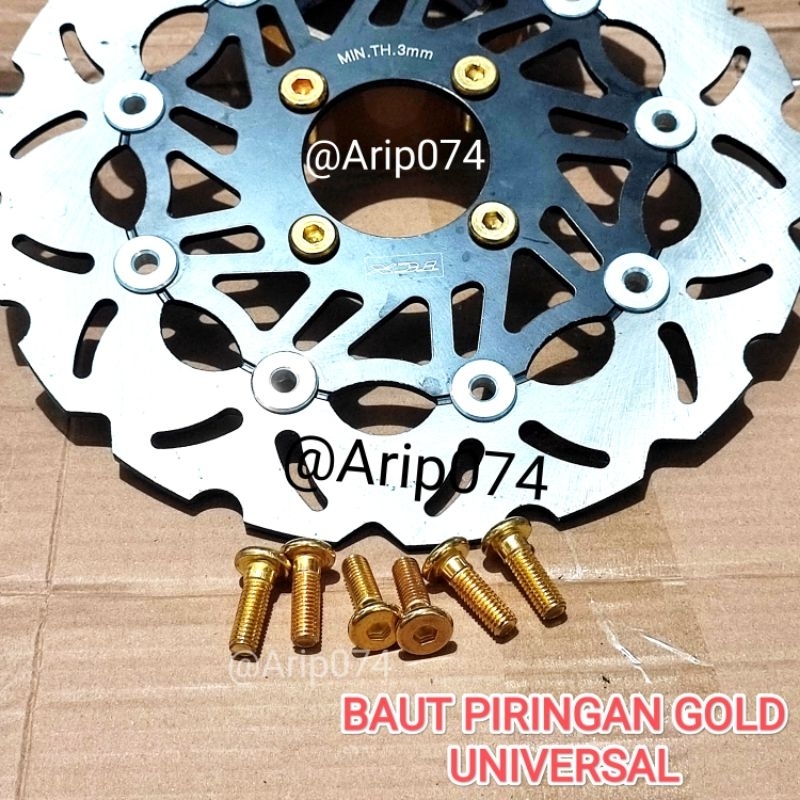 L Bolt Disc GOLD AEROX NMAX LEXI FAZZIO FREEGO MIO JUPITER MX KING Disc ...