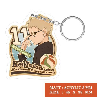 Gantungan Anime Acrylic Ganci Keychain Haikyuu!! Kei Tsukishima 