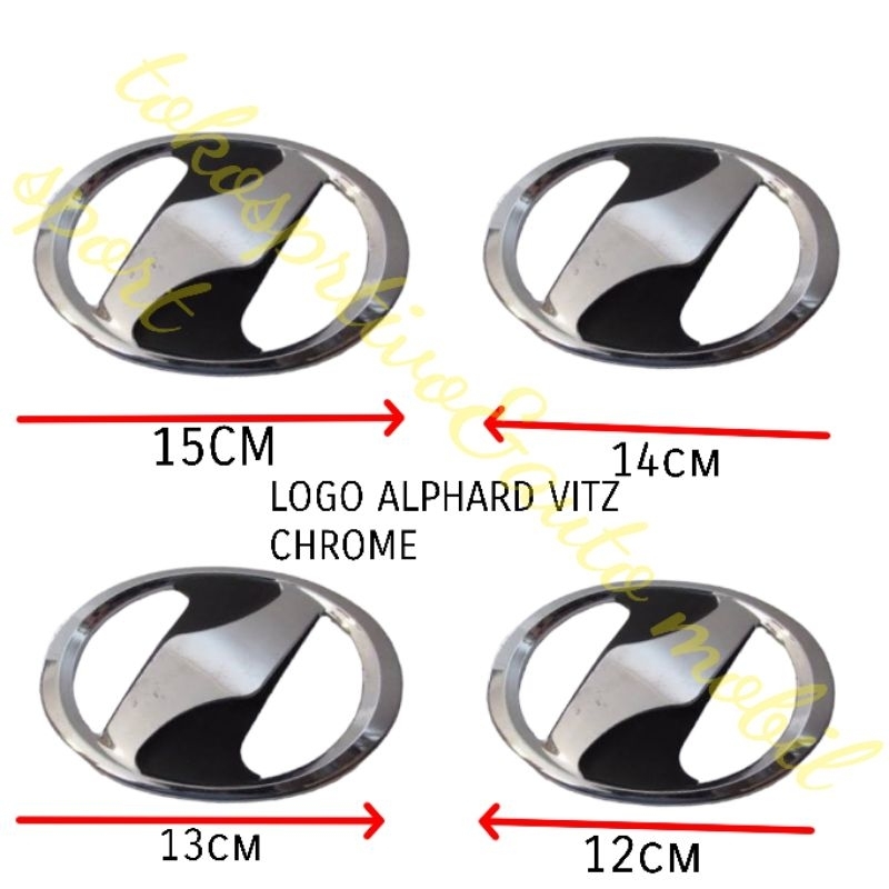 VITZ ALPHARD CHROME EMBLEM LOGO 12CM 13CM 14CM 15CM | Shopee Philippines