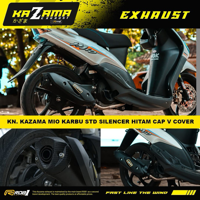 ROB1 KAZAMA STANDARD RACING SILENCER BLACK CAP V COVER | Shopee Philippines