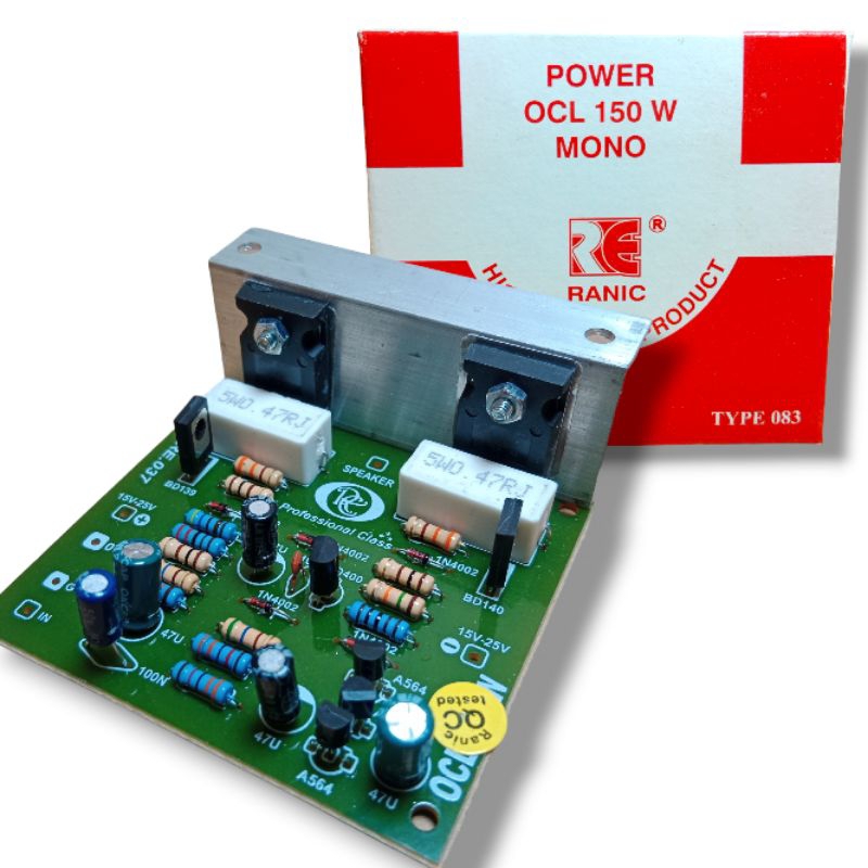 OCL POWER KIT 150 WATT MONO RONIC TYPE 083 KIT AUDIO AMPLIFIER MONO 150 ...