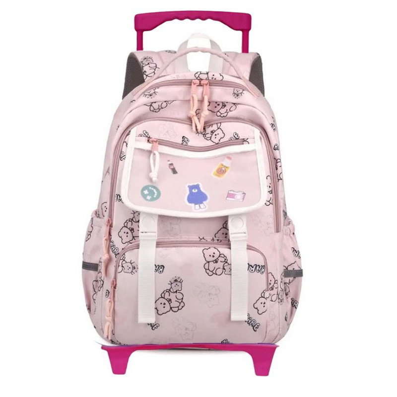 Detachable 14 Inch Trolley Backpack With Wheels With 6 Wheels For Girls - View #12