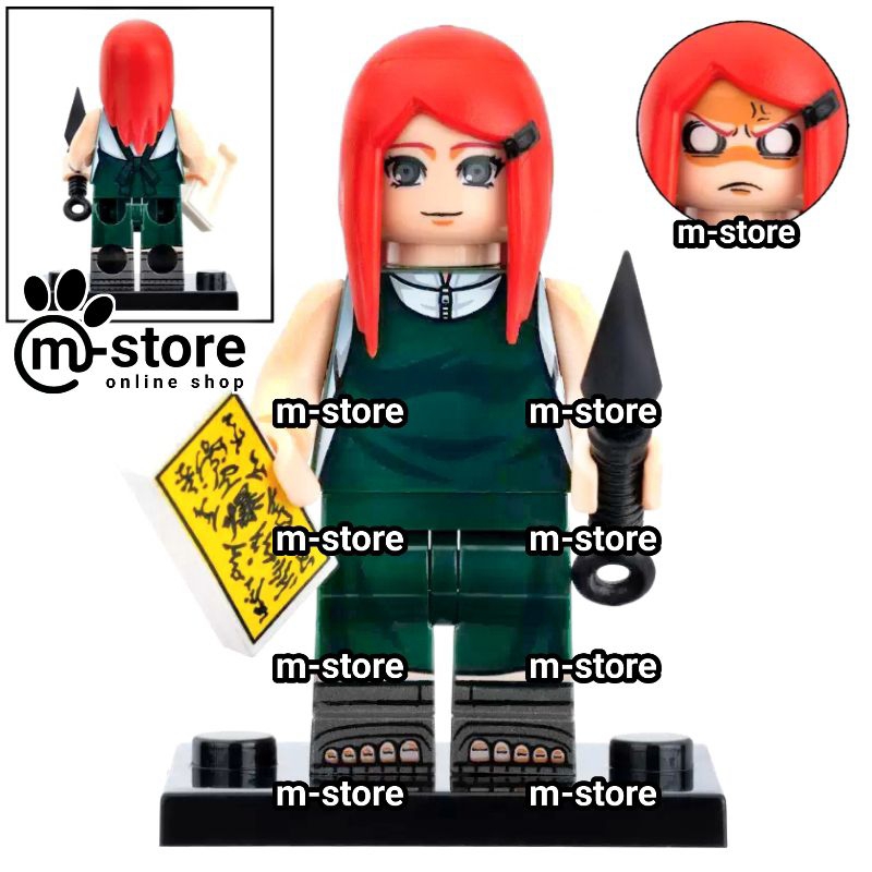 Brick naruto kushina uzumaki mini toy figure kibaku fuda and kunai ...