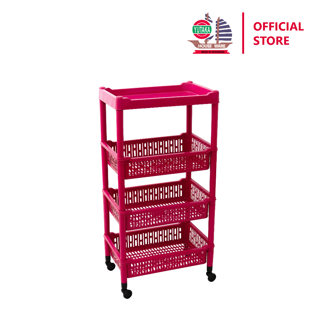 Yutaka MEGA Rack 4-tier Tray/Plastic Stacking Rack/Salon Rack/Books ...