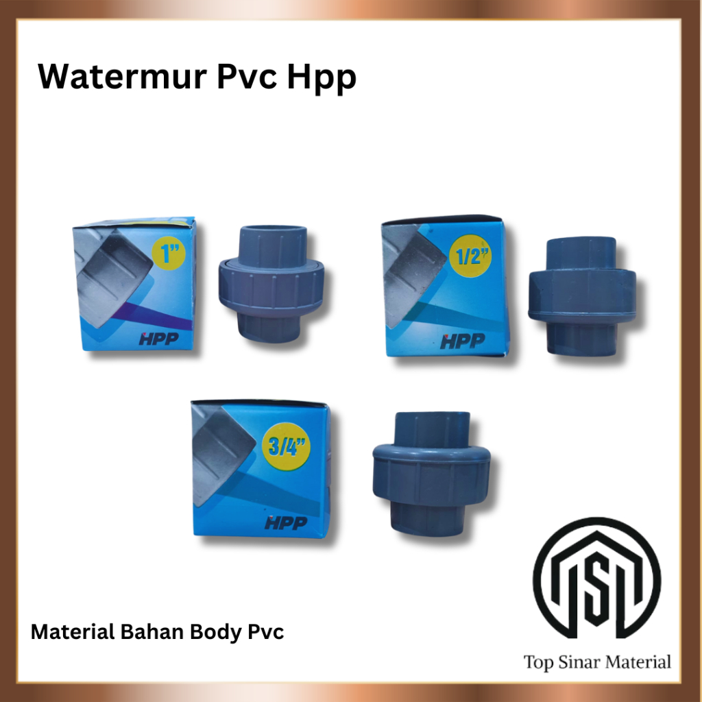 Watermur Watermoor Plain & Pvc Outer Thread 1-1/2-3/4 Inch Water HPP ...