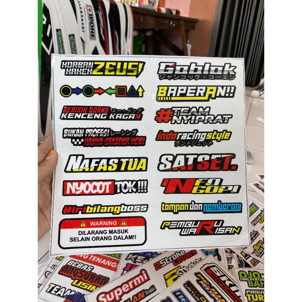 KAKEK ZEUS VICTIM WORDS STICKER PACK - MODERN STICKERS - VIRAL STICKERS ...