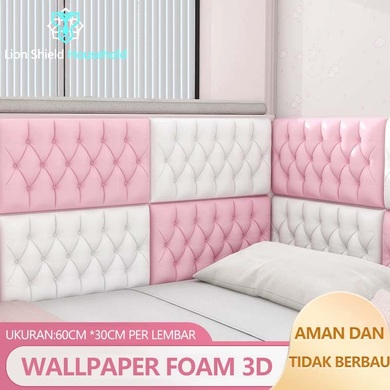 Wallpaper Foam 3D (30x60CM/34x34CM) Headboard Bed Wall Sticker Wall