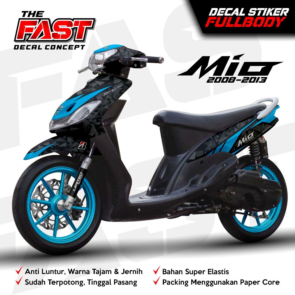 Sticker Decal Mio Terbaru Yamaha Mio Racing Custom Full Body Motif Baru ...