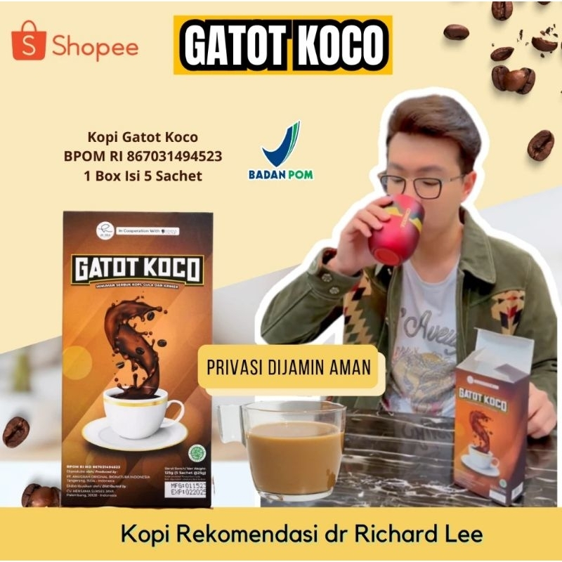 Gatot Koco Coffee (2 Box Contains 5 Sachets) By dr. Richard Lee - Gatot ...
