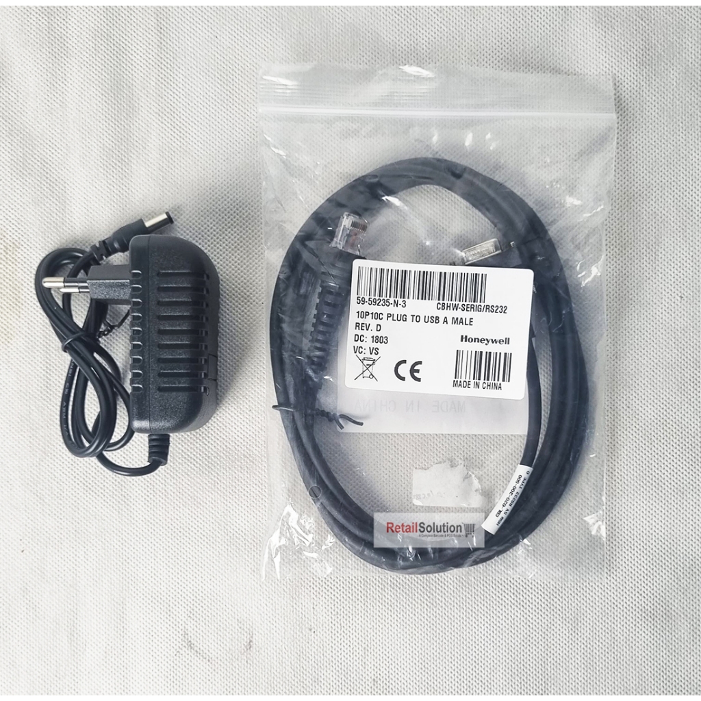 Original RS-232 Serial Barcode Scanner Cable - Honeywell Voyager 1250G ...