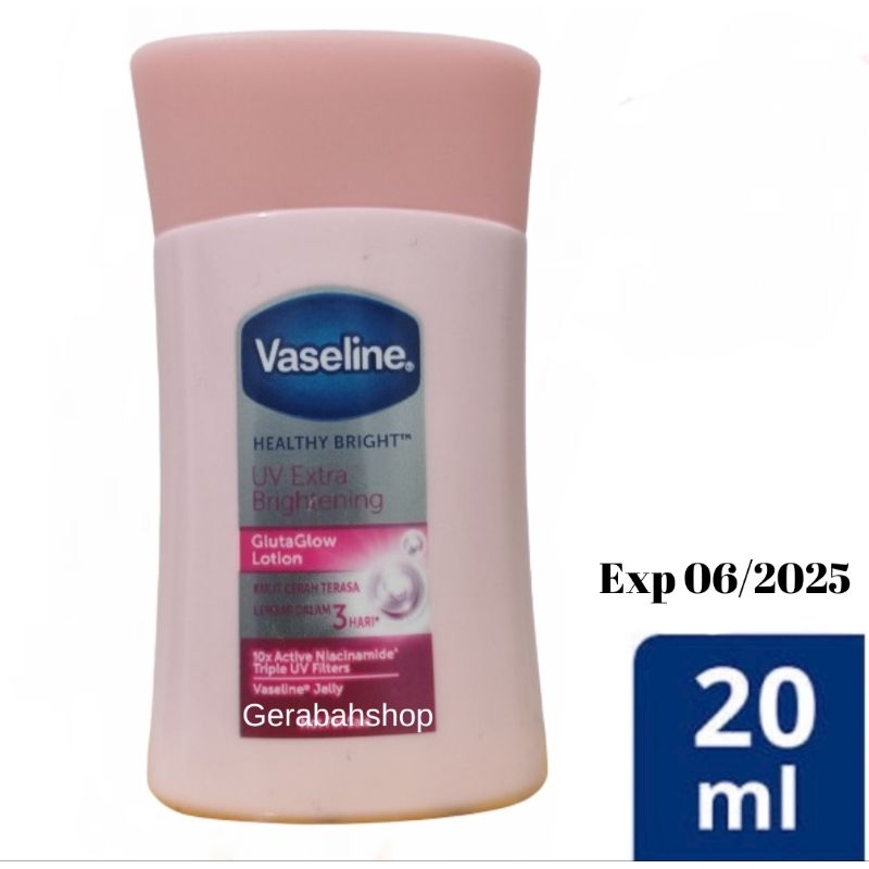 Body Lotion Vaseline Healthy Bright UV Extra Brightening 20Ml Handbody ...