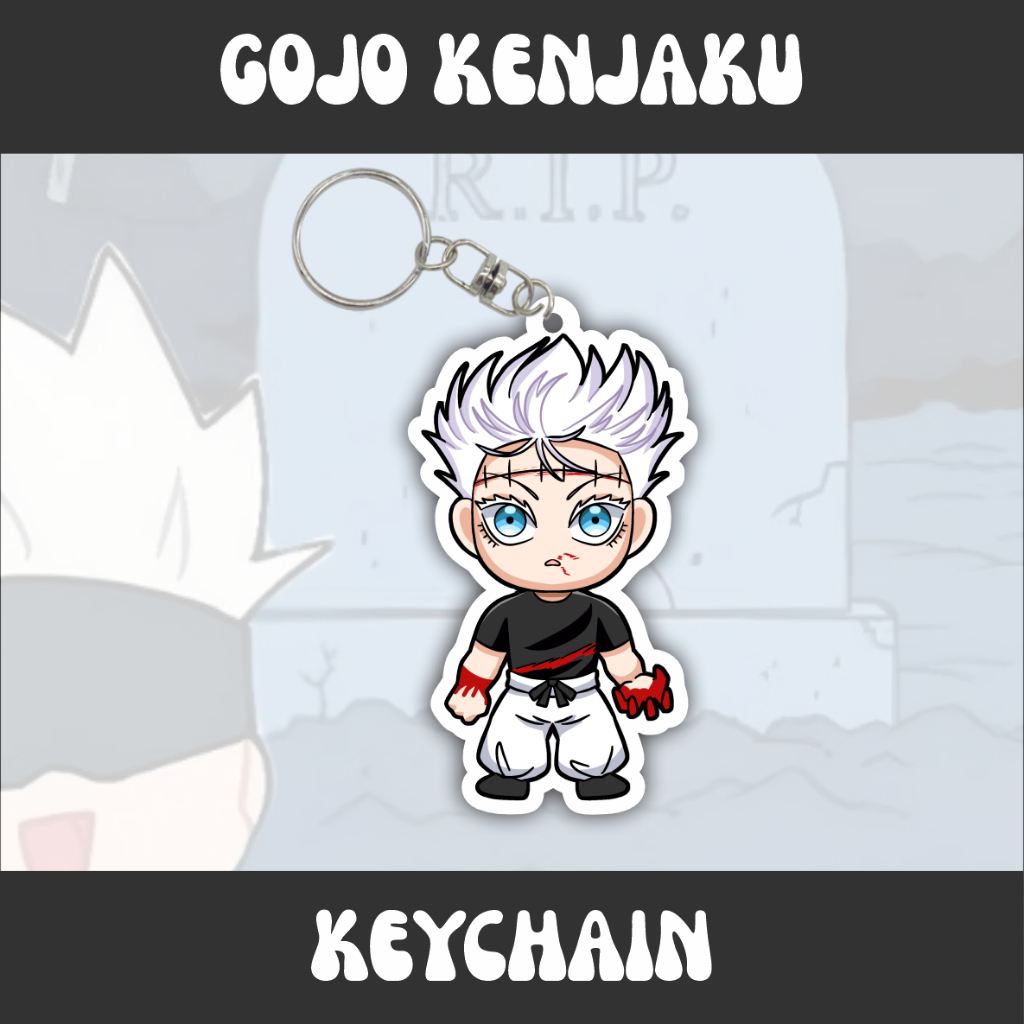 GANTUNGAN Jujutsu DEAD GOJO KENJAKU Keychain | Kiko | Toji | Geto ...