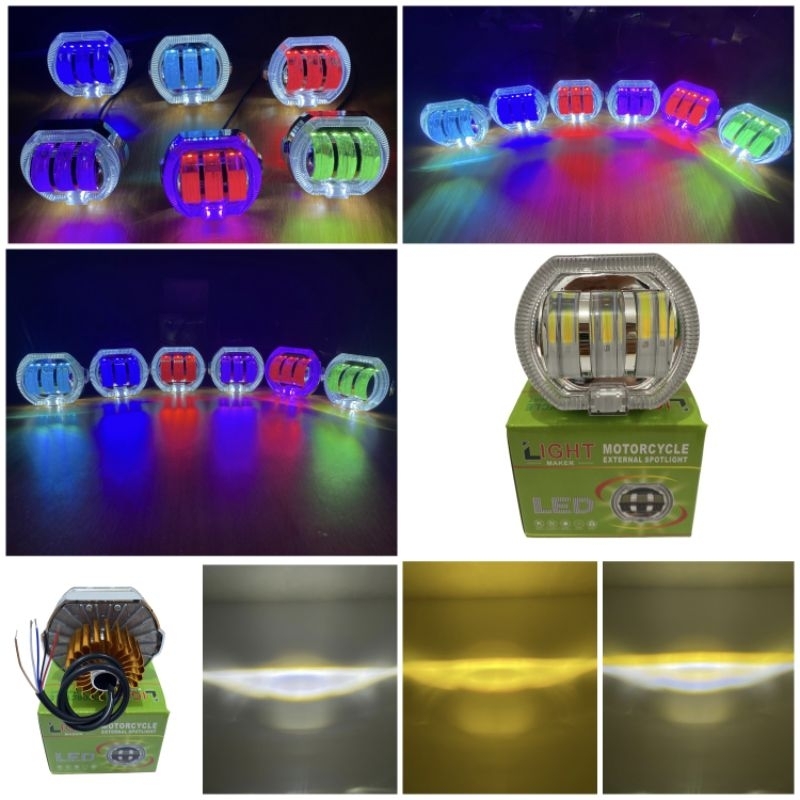MATA Proji Daymaker 3-eyes 8D 2.5 Inch 40watt 5-wire Light Maker ...
