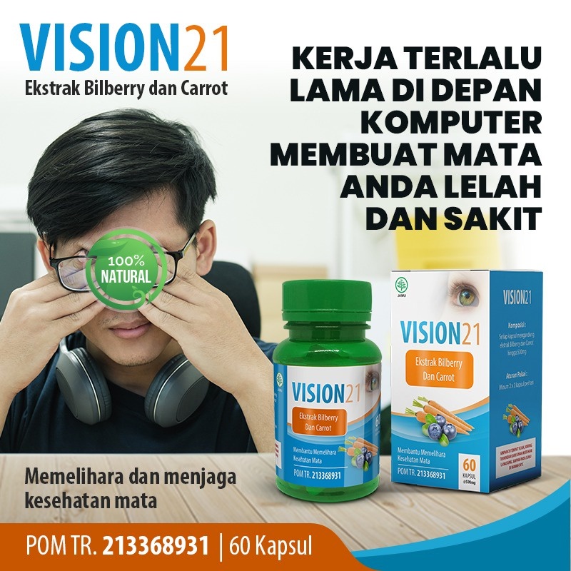 MATA Vision Capsules 21 Bilberry And Carrot Extract Herbal Eye Health ...