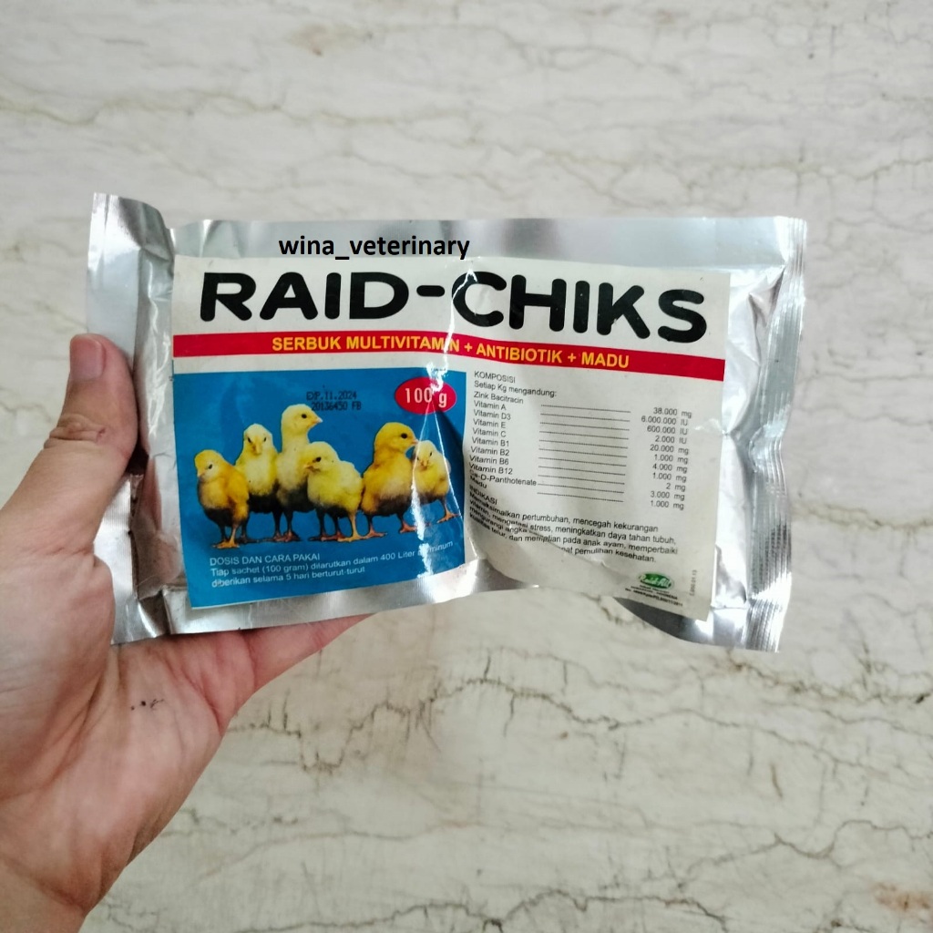 Raid CHICKS 100gram Raid All - Honey Antibiotic Multivitamin Powder For ...