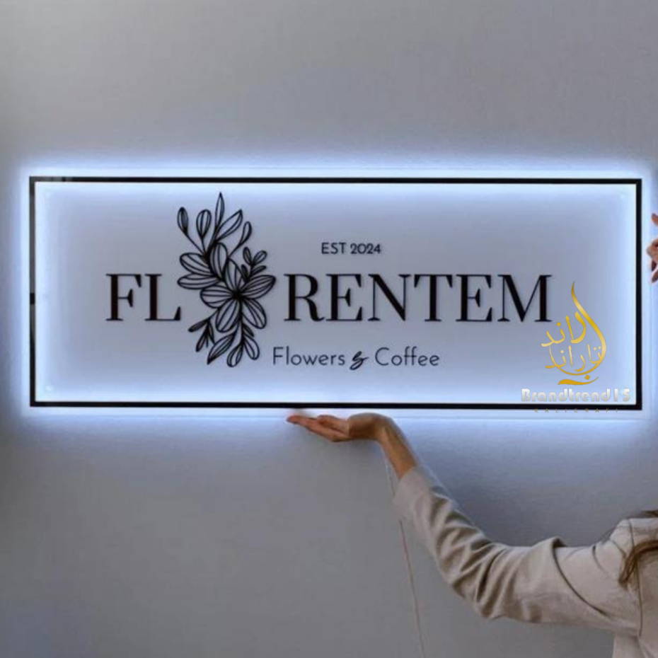 Led Acrylic Shop Nameplate Box model Writing Logo According To Order ...