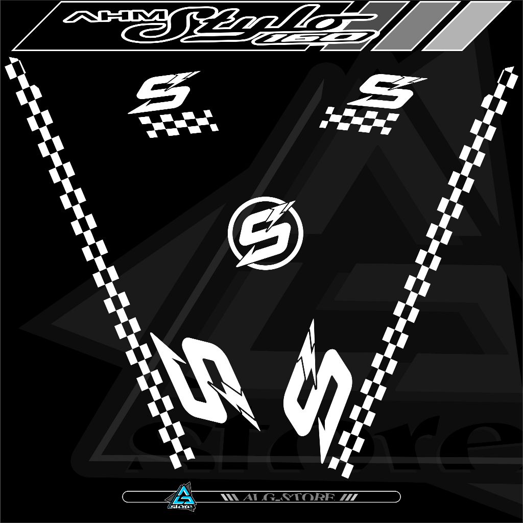 Cutting STICKER/ST.595A/HONDA STYLO STRIPING/MOTORCYCLE STICKER ...