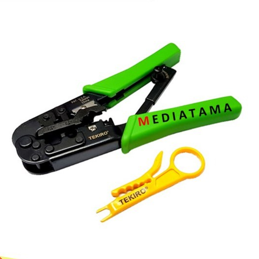 TEKIRO 3 in 1 Crimping Plug Pliers + Cutter RJ45 RJ 11 PL-PC1693 Claim ...