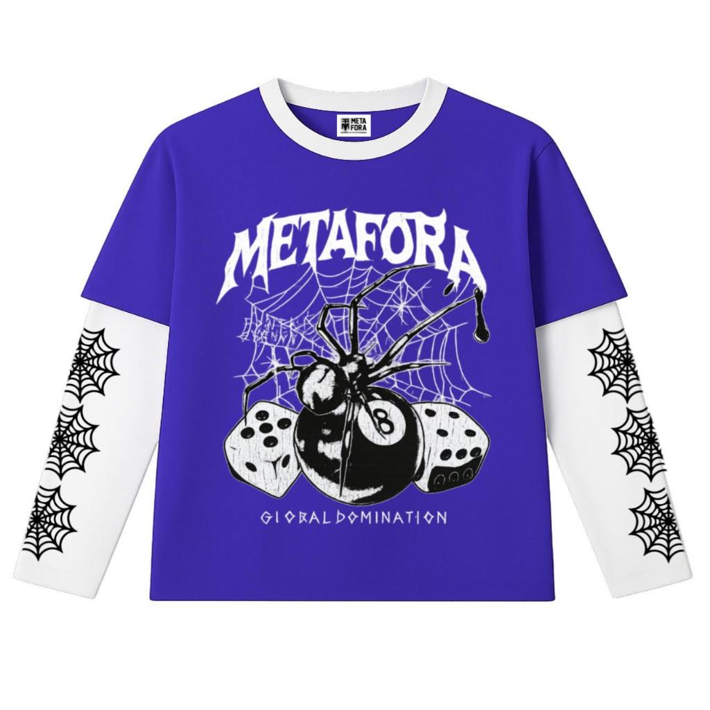 Metaphor T-shirt Mtfr Global Dominate Longsleeve Boxy Fit Layer Blue ...