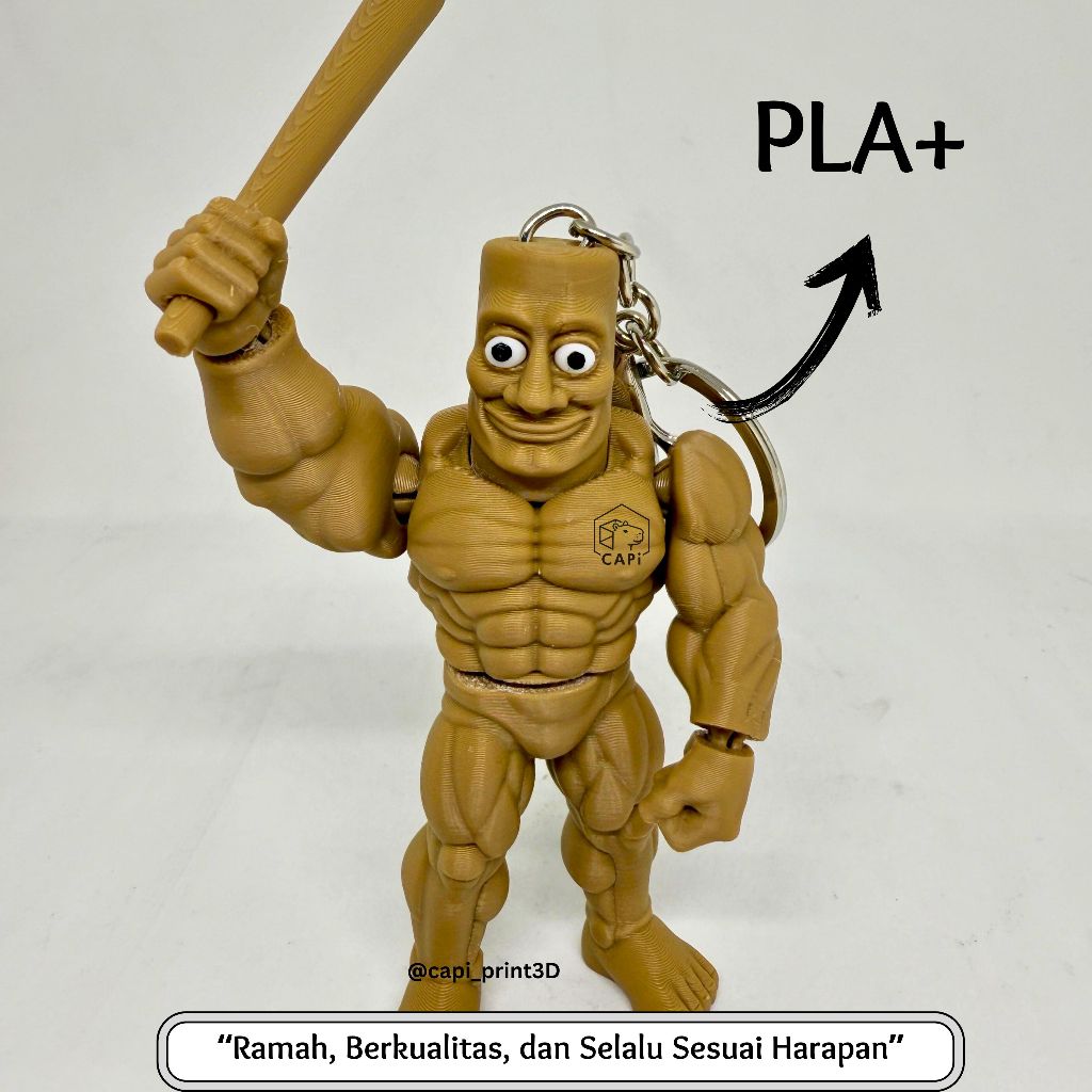 Tung Tung Sahur Articulated Muscle (Keychain or Big Figure 20 cm ...