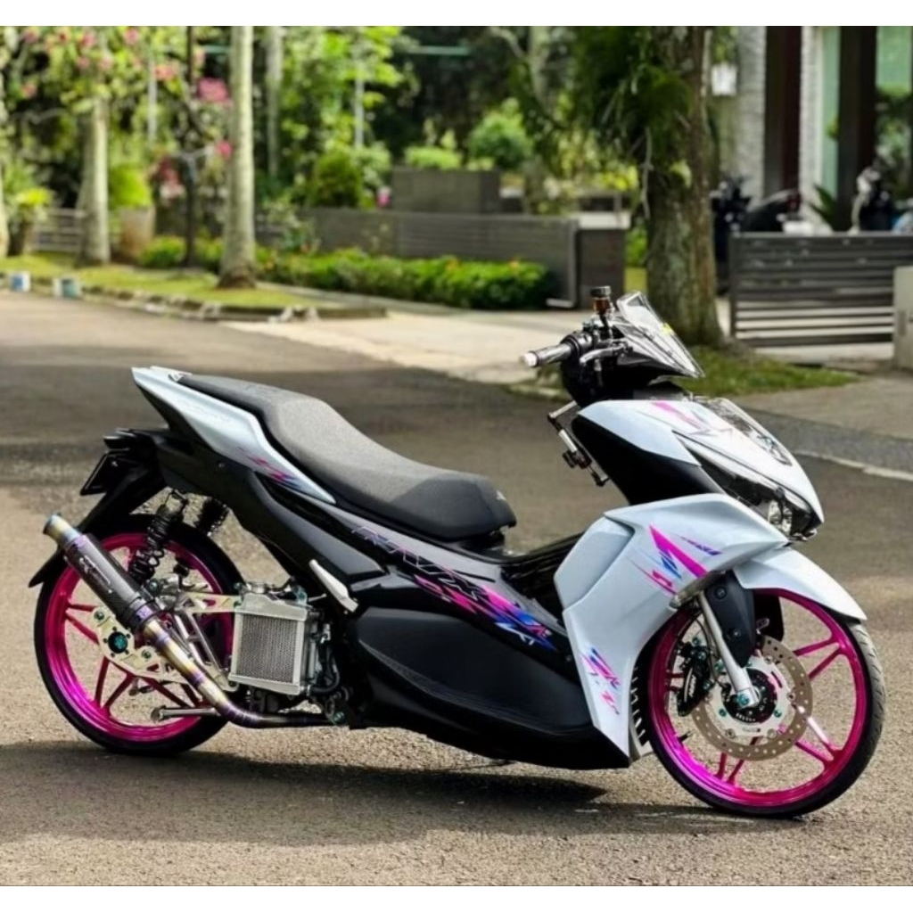 ALL NEW AEROX CONNECTED CUSTOM SKYLARGE TRANSPARENT STRIPING | Shopee ...