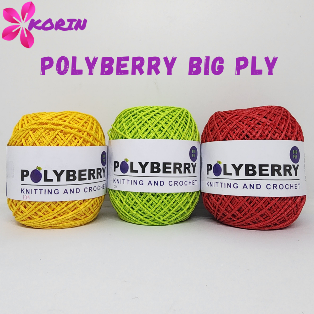 POLYBERRY KNITTING YARN BIG PLY 100GR KORIN DOFF POLYESTER YARN ...