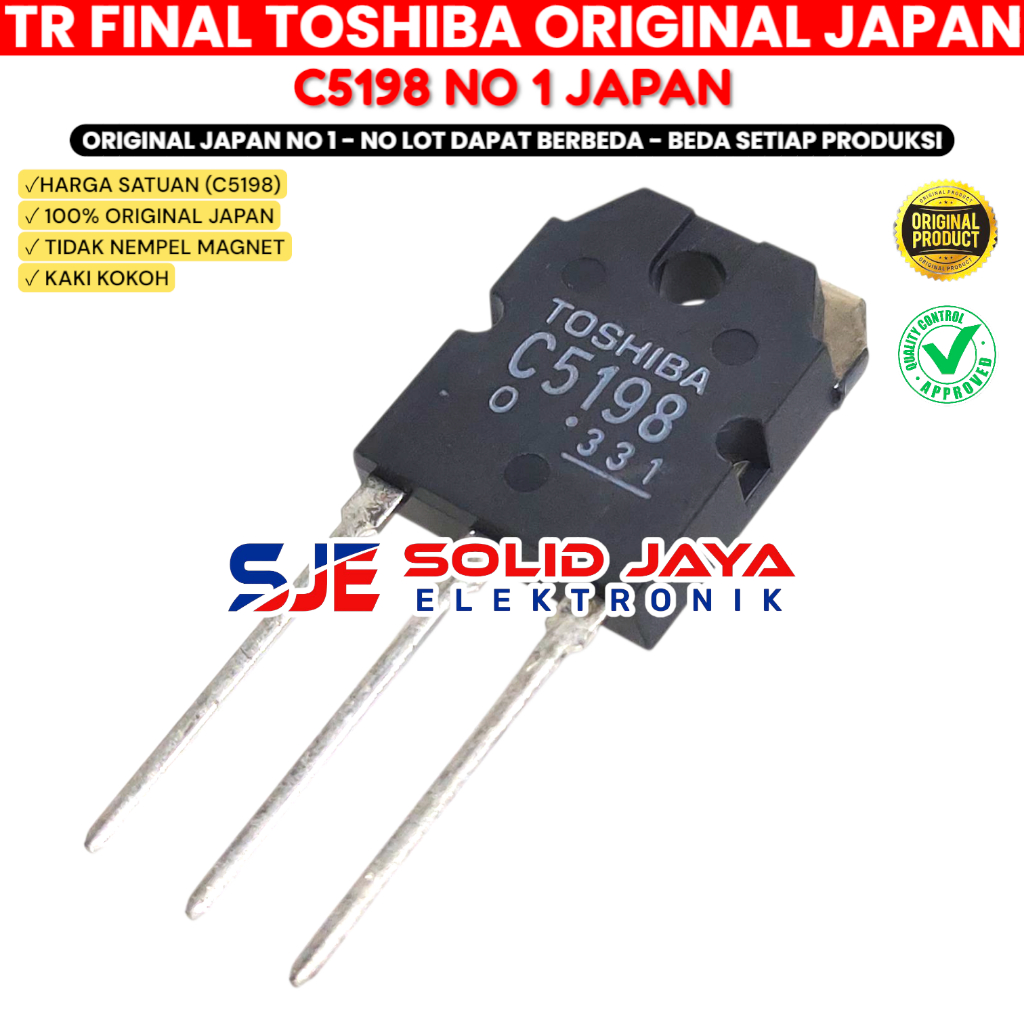 TOSHIBA C5198 FINAL TRANSISTOR ORIGINAL JAPAN C 5198 2SC5198 TR AUDIO ...