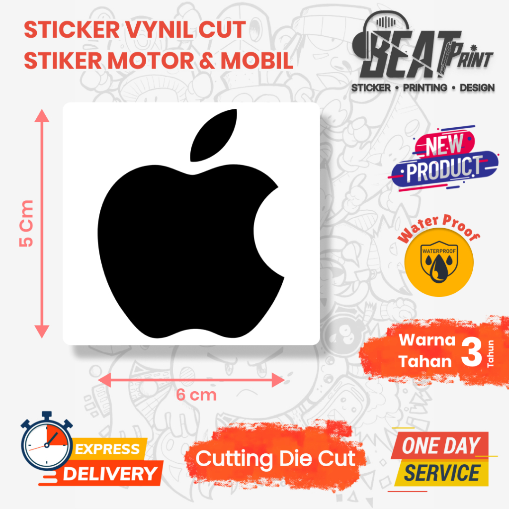 HP Apple Sticker Apple Cutting Sticker iphone iPad iMac Mac Macbook ...