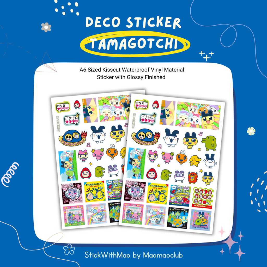 Tamagotchi Japan Trinkets Deco Sticker Sheet for Journal Journaling by ...