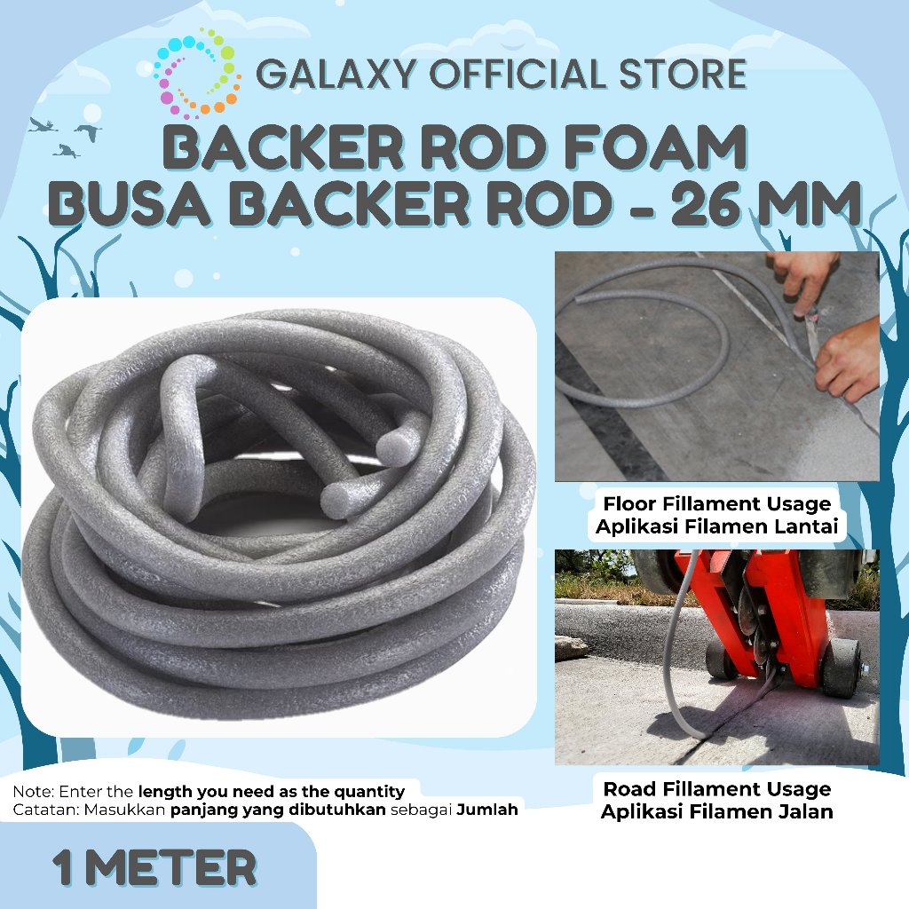 BACKER ROD FOAM DIAMETER 26MM (1 METER) | Shopee Philippines