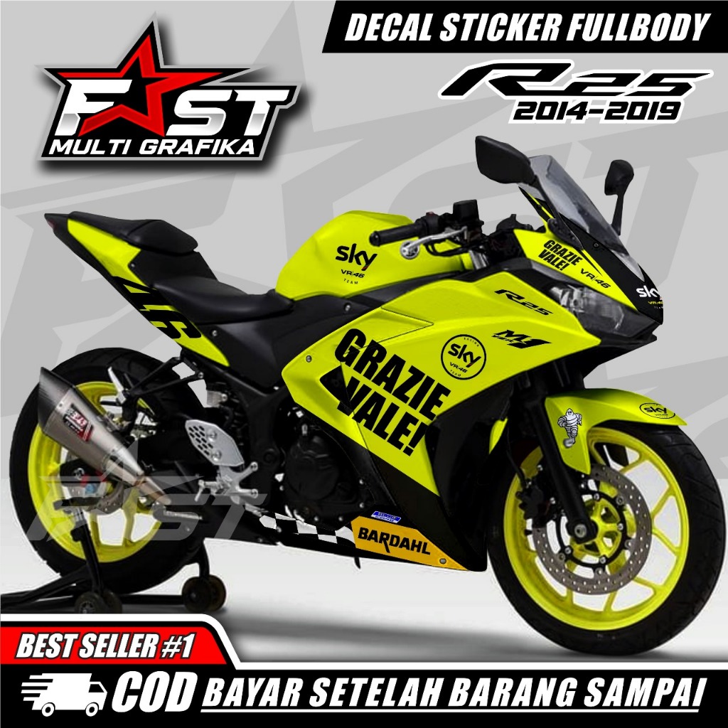 NEWEST Decal Sticker Yamaha R25 Fullbody GRAZE VALE Decal sticker R25 ...