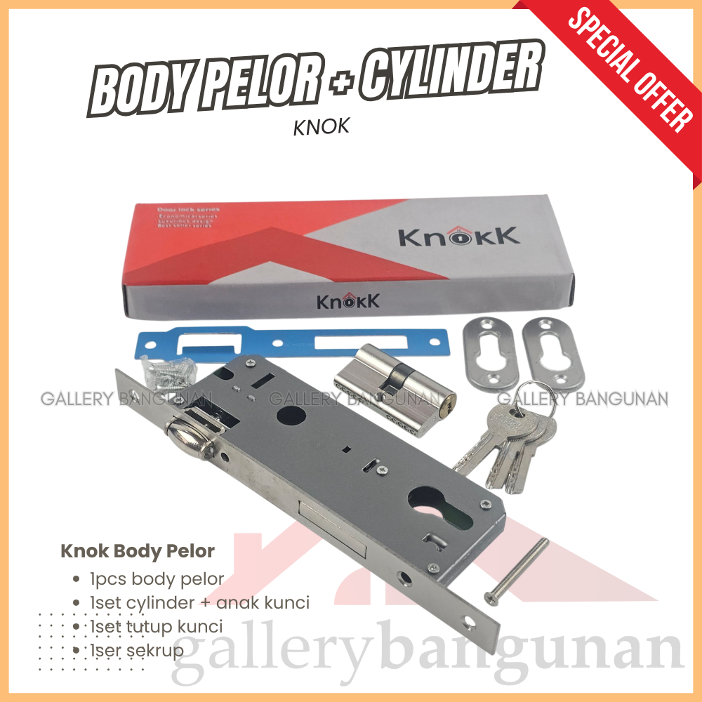 Knok Body Pelor Plate Stainless Steel Mortise Butterfly Lock 2 Leaves ...