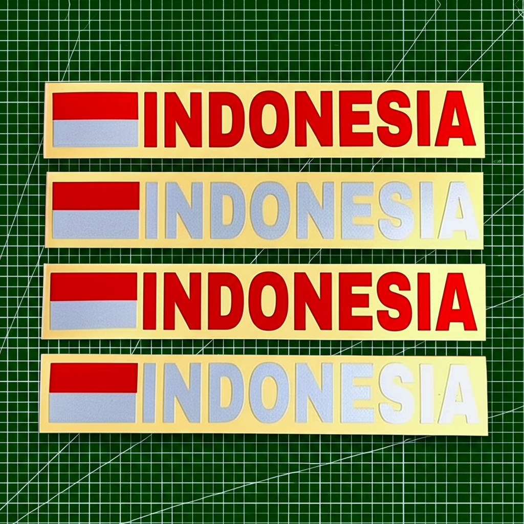 INDONESIAN LOGO CUTTING STICKER, REFLECTIVE STICKER CAN REQUEST COLORS ...