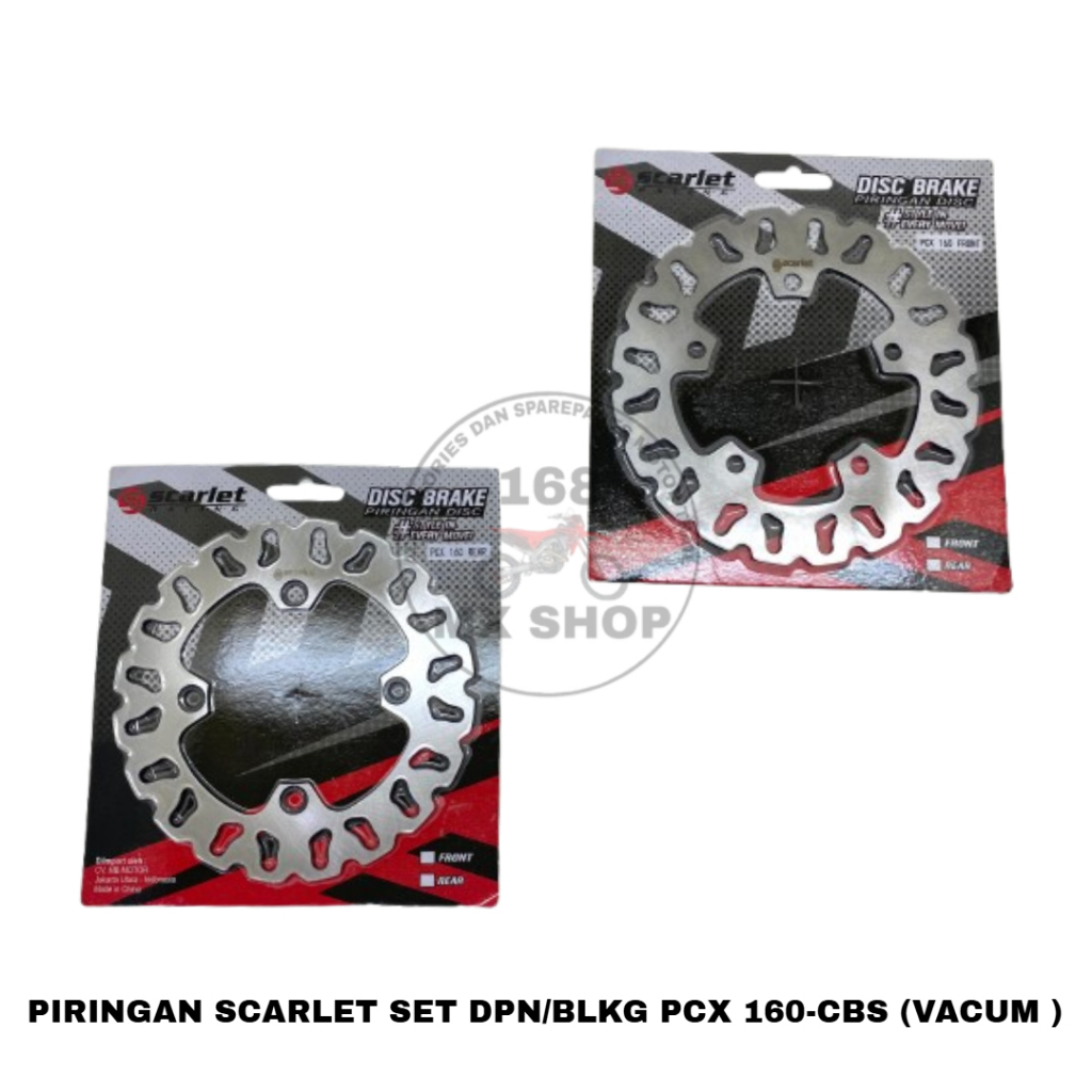 PCX-160 CBS Motorcycle Front Rear Scarlet Disc Plate ( VACUM) | Shopee ...