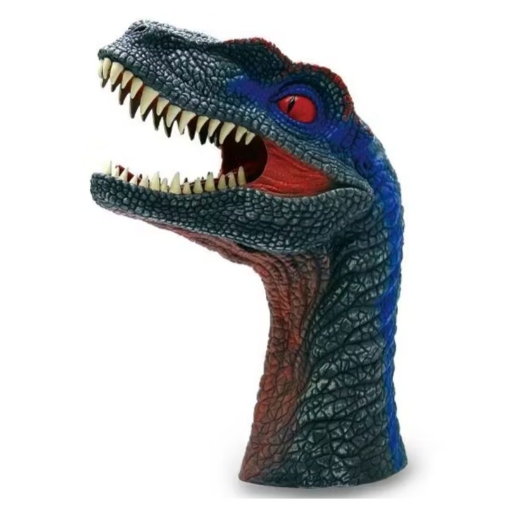 Dinosaur Toys SECOND TOYS Dinosaur Raptor Head Dino Velociraptor Blue ...