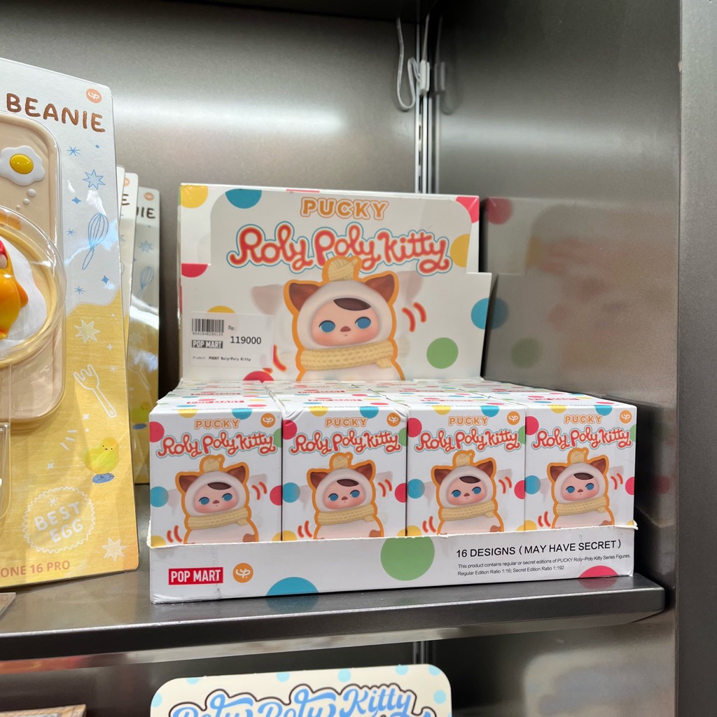 POP MART PUCKY Roly-Poly Kitty Series Figures Blind Box Action Figures ...