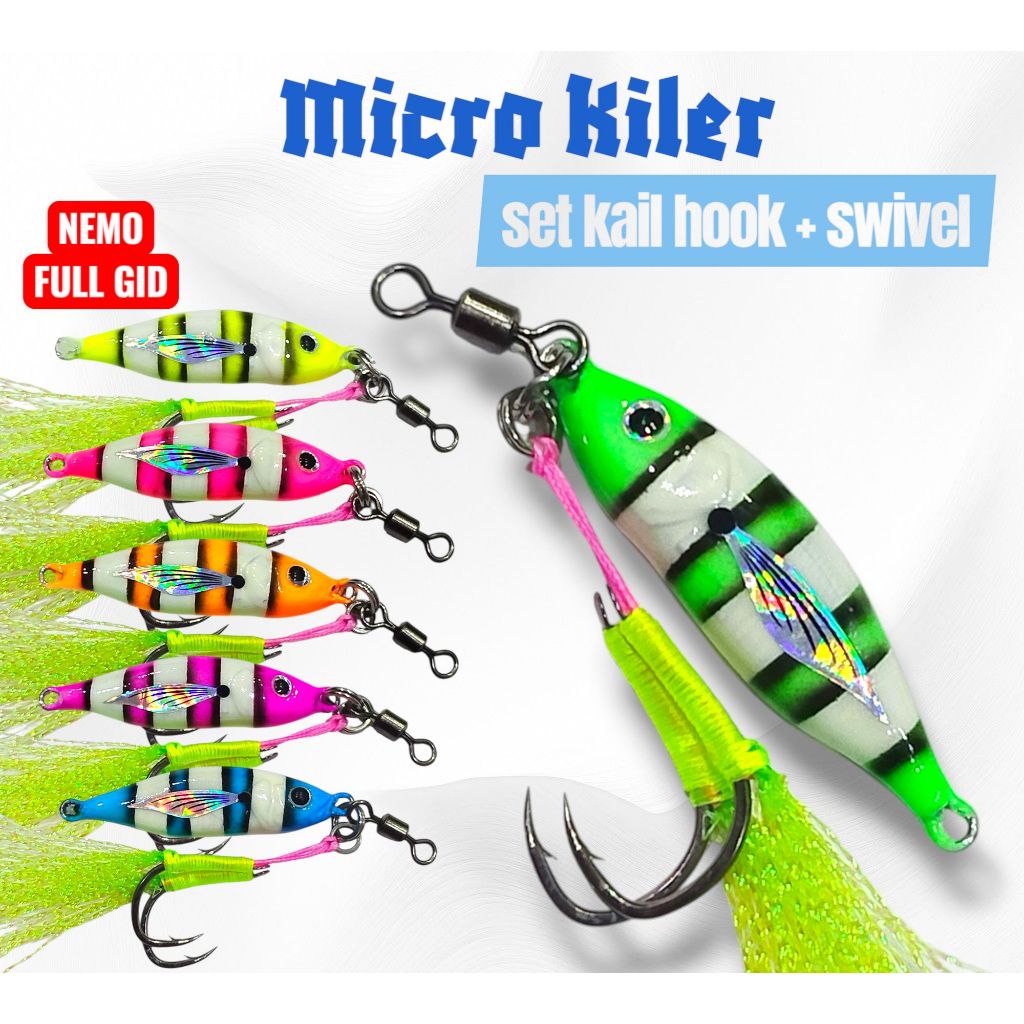 MICRO Killer JUST USE COMPLETE HOOKS AND KILI KILI - Metal Jig + Assist ...