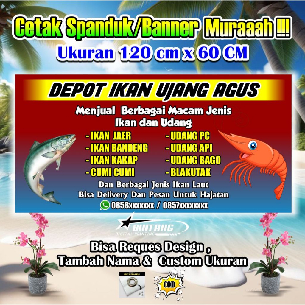 Fresh Fish Banner Size 120 cm x 60 cm | Shopee Philippines