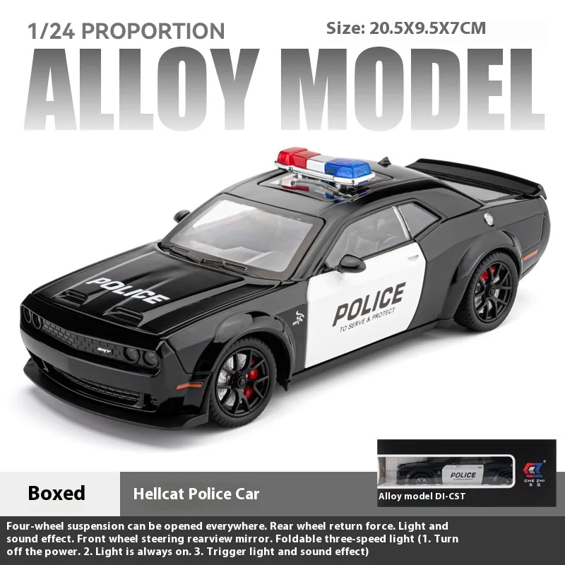 Dodge Challenger 1:24 Redeye Hellcat Police Car Diecast Miniature ...
