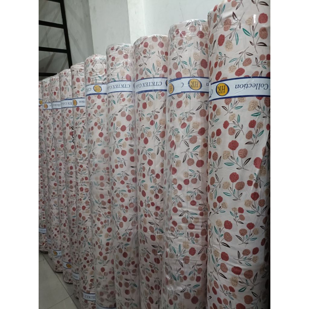 KATUN PREMIUM RAYON VISCOSE COTTON FABRIC WITH FLOWER MOTIF ON SHOPEE ...