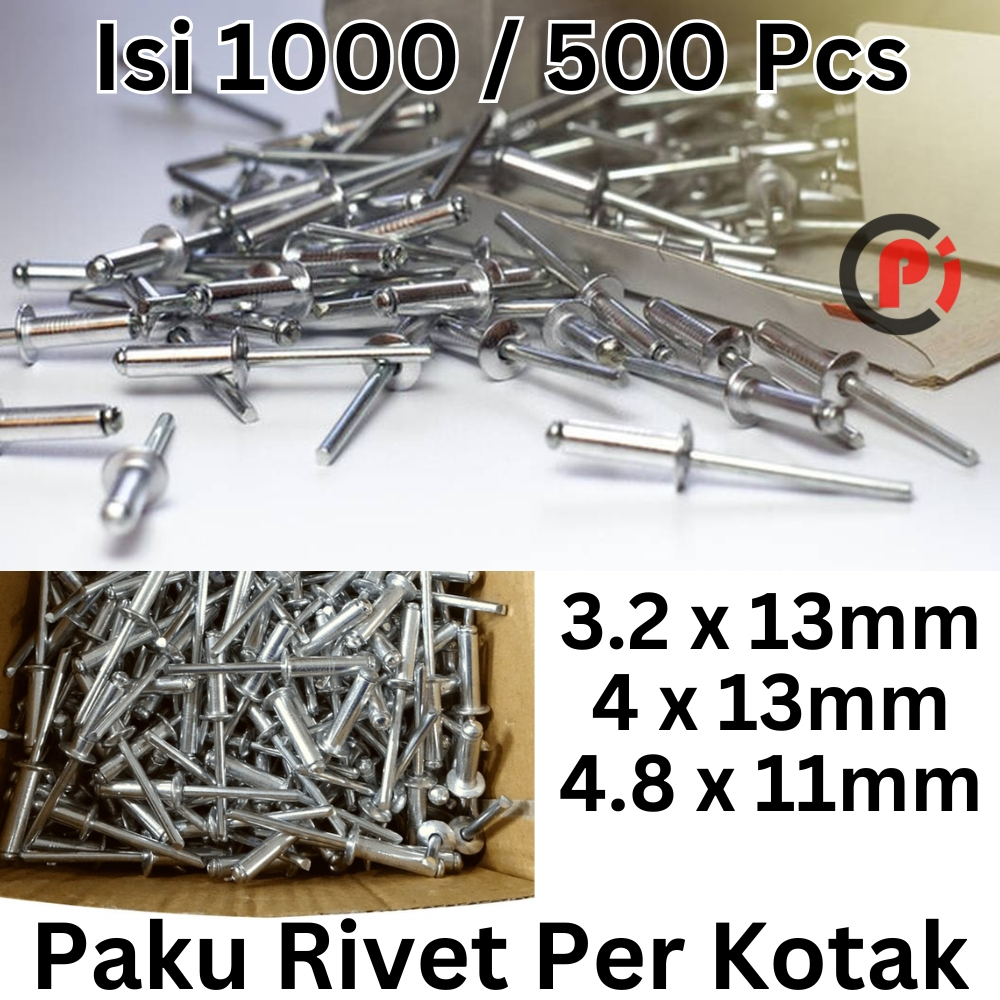 Contents 1000 500 Pcs Blind Rivet Nails Size 3.2mm 4mm 4.8mm Rivet Type ...