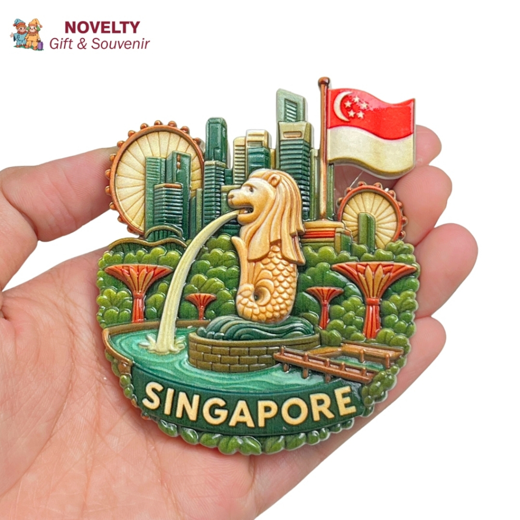 Buy SINGAPORE MERLION MAGNET - I LOVE SINGAPORE Online in Singapore