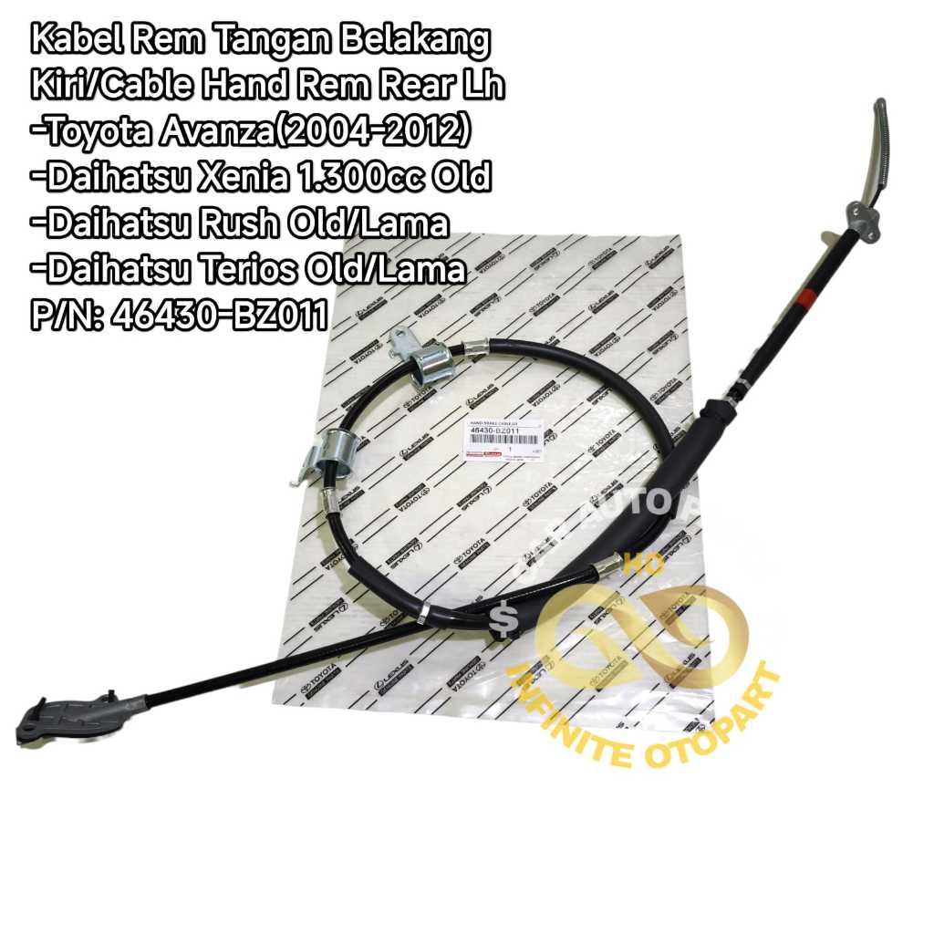 TOYOTA AVANZA XENIA RUSH TERIOS LEFT REAR HAND BRAKE CABLE | Shopee ...