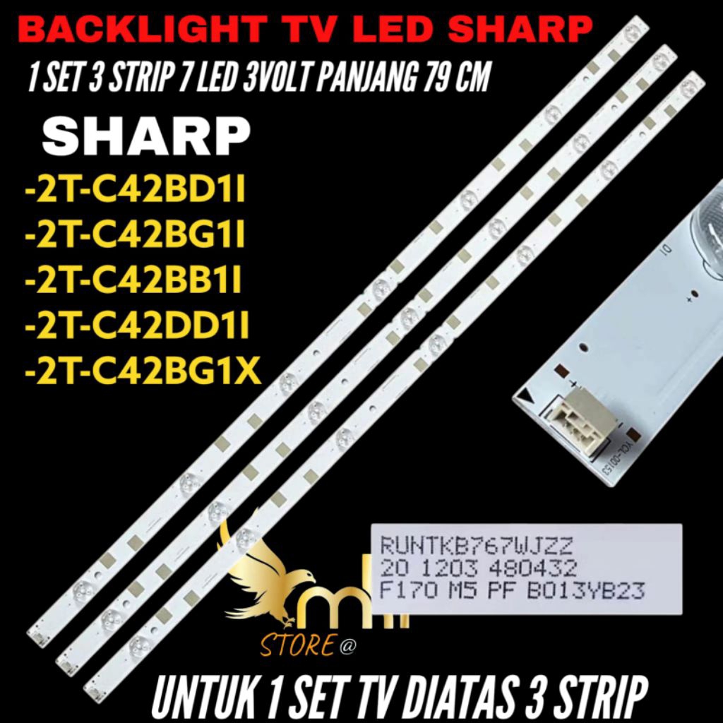 BACKLIGHT SHARP LED TV 42 INCH 2T-C42BD1I- 2T-C42BG1I- 2T-C42BB1I- 2T ...