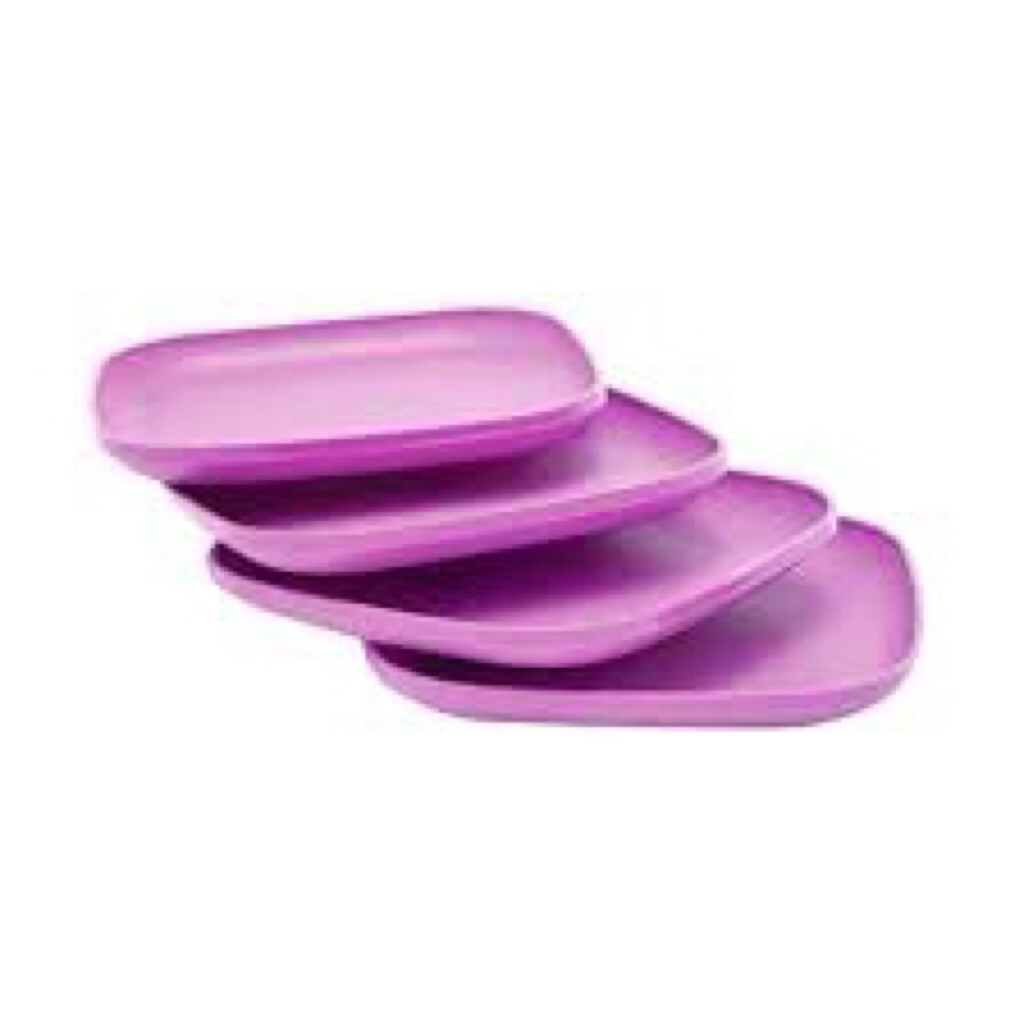 Tupperware box luncheon plate contains 4 pcs | Shopee Philippines