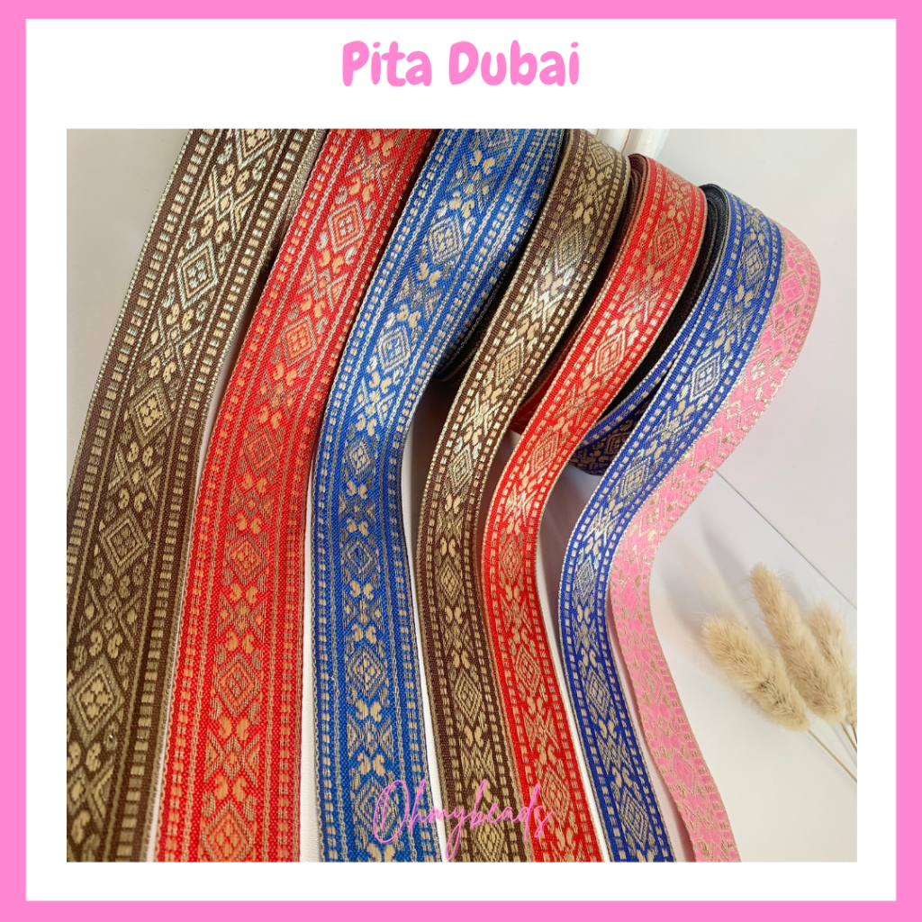 Dubai Ribbon 2cm 3cm / Dayak Ribbon / Dubai Lace / Dayak Lace 1 yard ...
